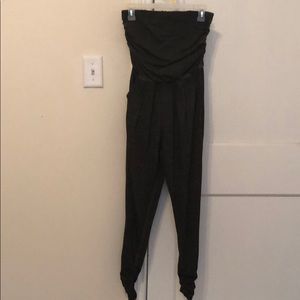 Army Green strapless jumpsuit